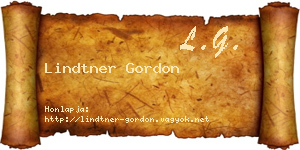 Lindtner Gordon névjegykártya